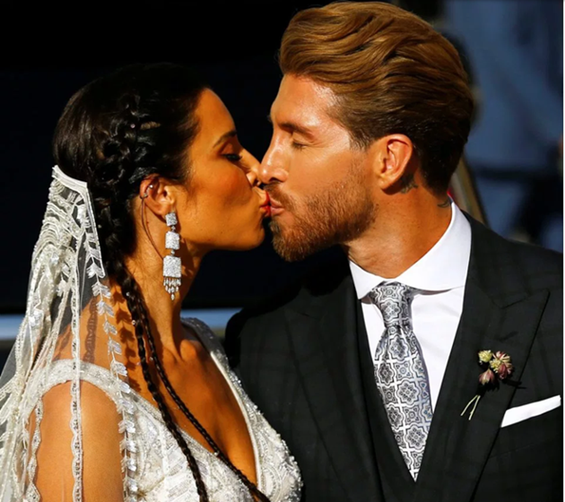 SERGIO RAMOS celebrated his 36th birthday in style with wife Pilar Rubio. - Bóng Đá