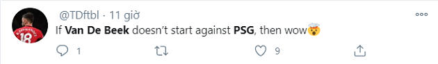 Fans call for Van de Beek to start for United against PSG - Bóng Đá