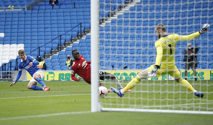 5 lần sút dội cầu môn Man Utd, Brighton lập kỷ lục buồn tại NHA - Bóng Đá