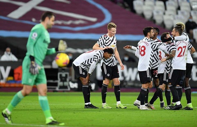 Man Utd: Bruno Fernandes and Alex Telles' viral reaction to Premier League winner vs West Ham - Bóng Đá