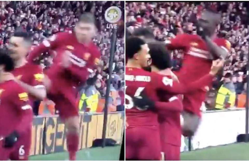 Sadio Mane copies Roberto Firmino's goal celebration again - even though Virgil van Dijk scored - Bóng Đá