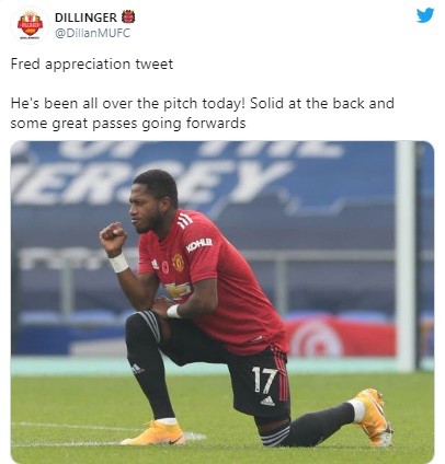 Manchester United fans appreciate Fred’s performance vs Everton - Bóng Đá
