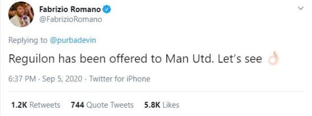 Romano: Reguilon has been offered to Man Utd - Bóng Đá