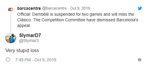 Barcelona: Fans react to Ousmane Dembele suspension - Bóng Đá