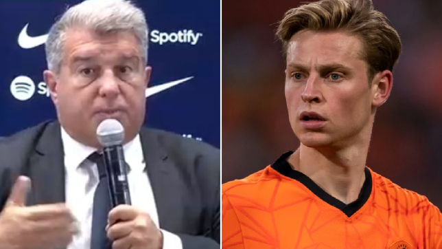 Joan Laporta sends blunt message to Man Utd over Frenkie de Jong transfer - Bóng Đá