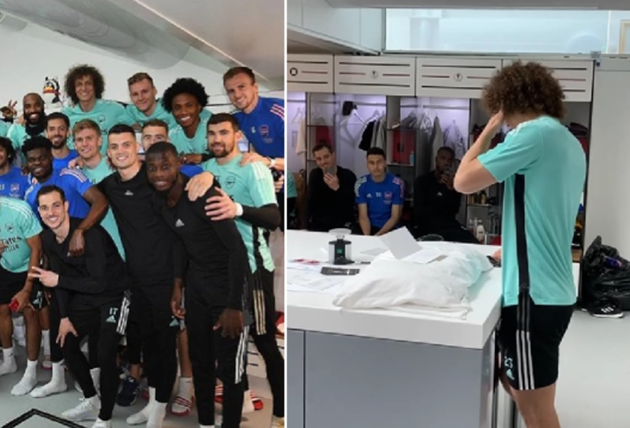 David Luiz breaks down as he gives emotional farewell speech to Arsenal squad - Bóng Đá