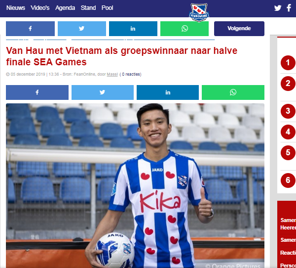 Báo Hà Lan ca ngợi 1 điều về Đoàn Văn Hậu sau trận hoà của U22 Việt Nam - Bóng Đá
