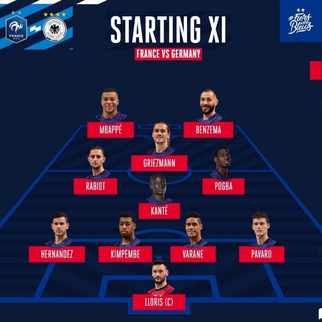 TRỰC TIẾP Pháp vs Đức: 