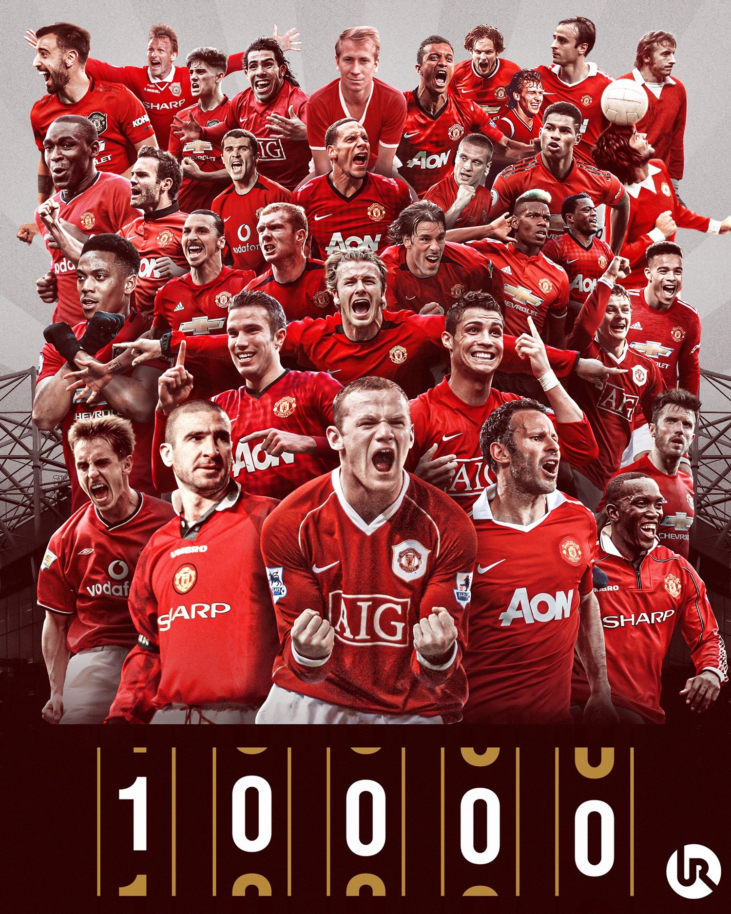 Marcus Rashford's goal against Brighton was Manchester United's 10,000th goal across all competitions in the club’s history - Bóng Đá