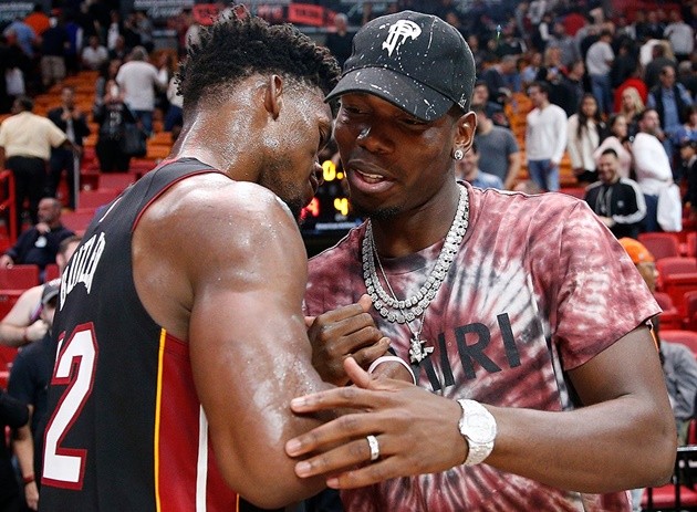 Paul Pogba raises hopes he will be fit for Man Utd soon in gym workout before court side outing at Miami Heat game - Bóng Đá