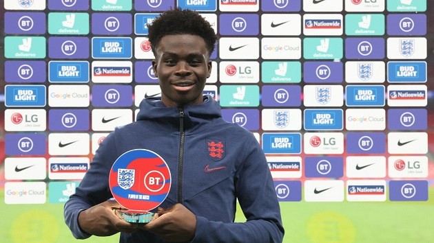 'Thần đồng' Arsenal xuất sắc giành MOTM ở lần thứ 2 ra sân cho tuyển Anh - Bóng Đá