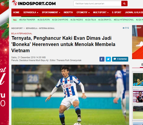 Báo Indonesia: Đoàn Văn Hậu chỉ là 