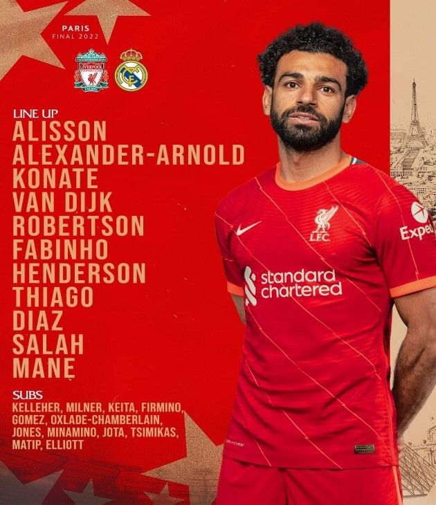 TRỰC TIẾP Liverpool vs. Real Madrid: Alaba trở lại; 'MCK' xuất phát - Bóng Đá