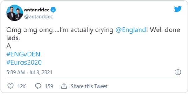 Adele, David Beckham And Dua Lipa Lead Celebs Celebrating England’s Historic Euro 2020 Semi Final Win - Bóng Đá