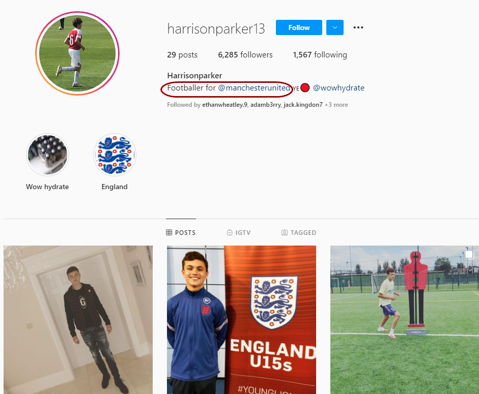 Teenager Parker appears to confirm United academy switch on Instagram - Bóng Đá