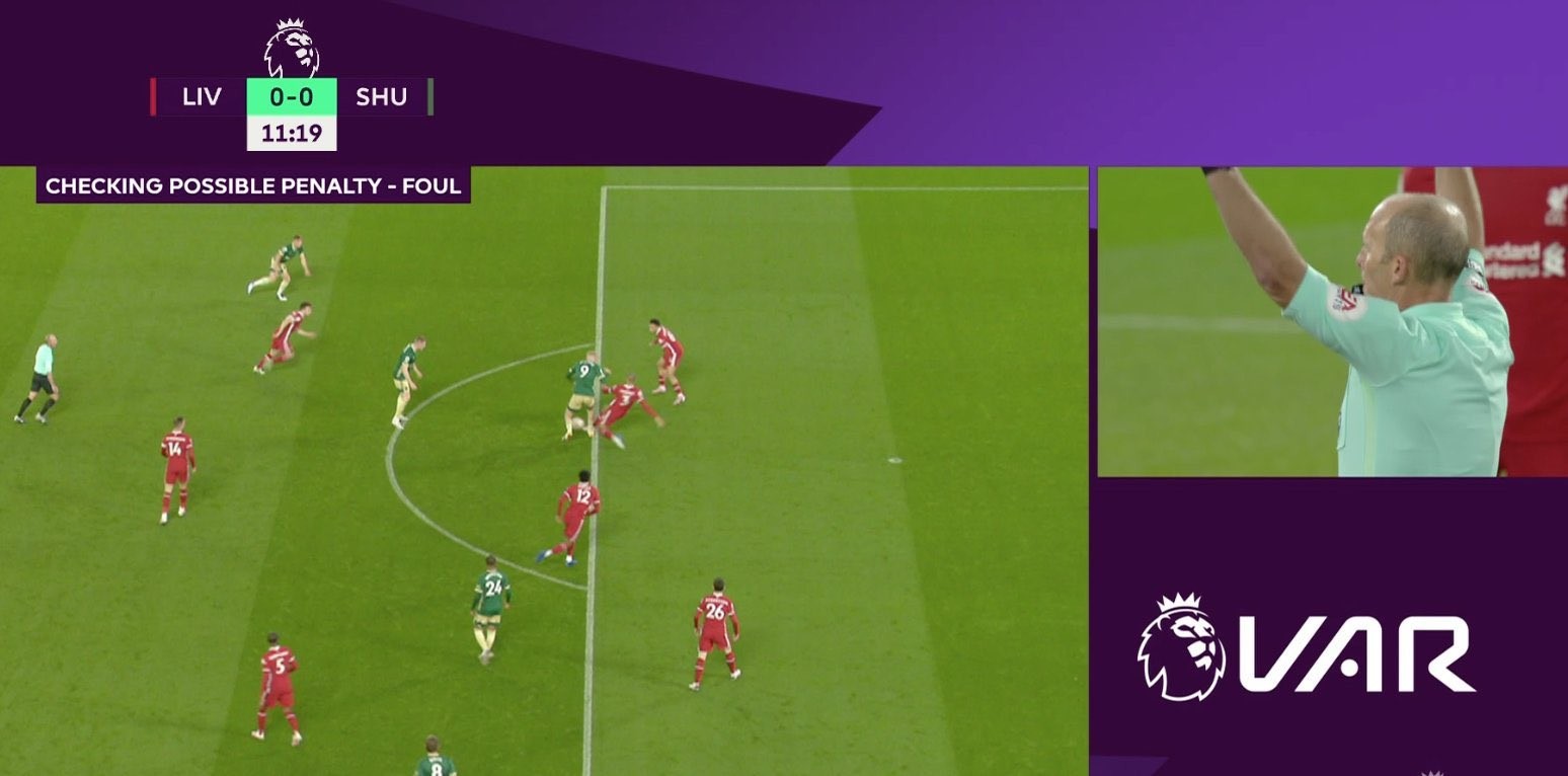 VAR's mistake in the game Liverpool 2-1 Sheffield - Bóng Đá