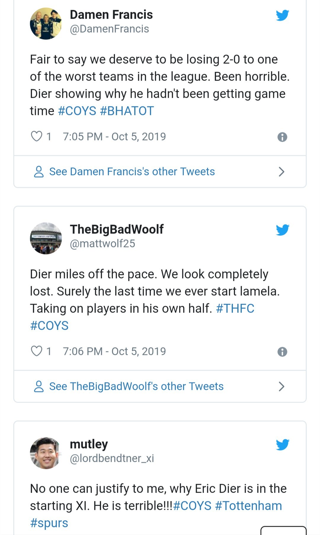 Tottenham fans blame Eric Dier - Bóng Đá