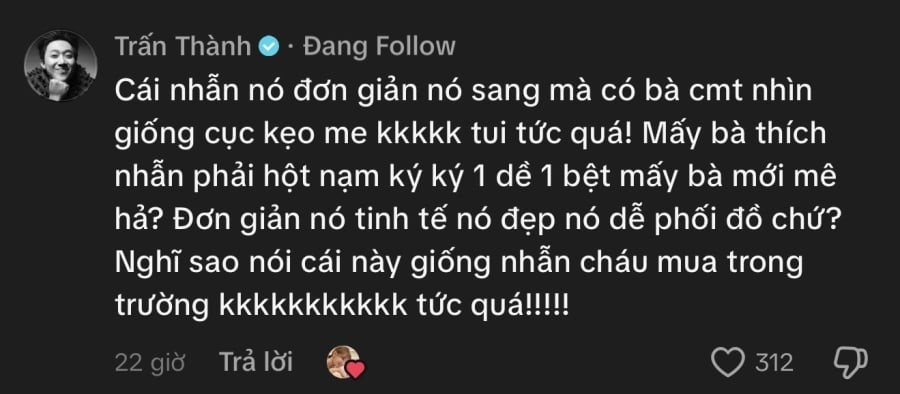 Trấn Thành đáp trả khi món quà tặng Hari Won bị chê 