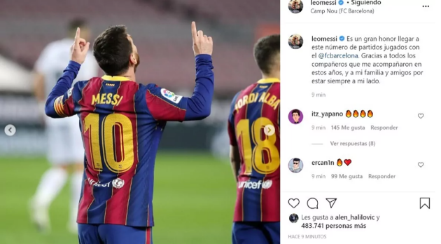 Messi: It's a great honour to reach this number of games - Bóng Đá