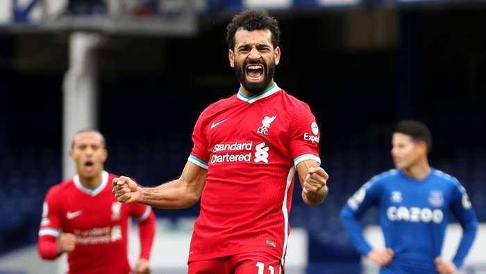 Salah scores 100th goal for Liverpool with strike against Everton in Merseyside derby - Bóng Đá