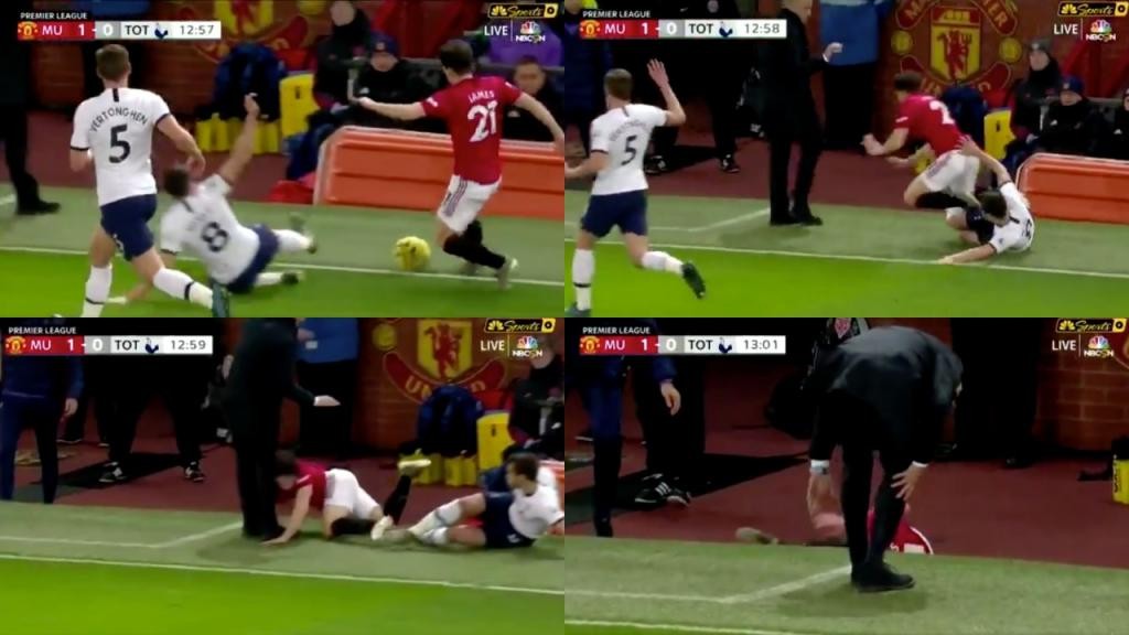 ẢNH Daniel James tông vào Mourinho - Bóng Đá