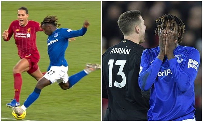 Virgil van Dijk shouted at Moise Kean in an attempt to put him off during Merseyside derby - Bóng Đá