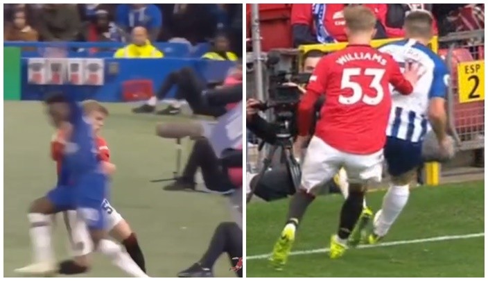 Sao trẻ Man Utd tiếp tục đẩy cầu thủ đối phương ra khỏi sân - Bóng Đá