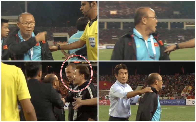 NÓNG! Bị trợ lý HLV Thái Lan khiêu khích, thầy Park nổi đóa lao vào đối đầu - Bóng Đá