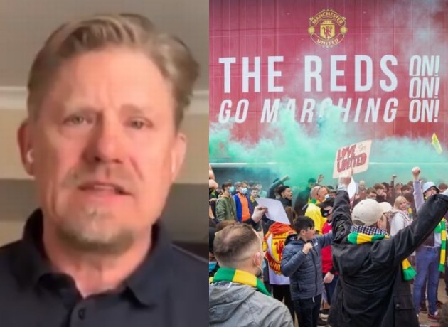 Man Utd hero Peter Schmeichel 'not happy' with fan protest at Old Trafford - Bóng Đá
