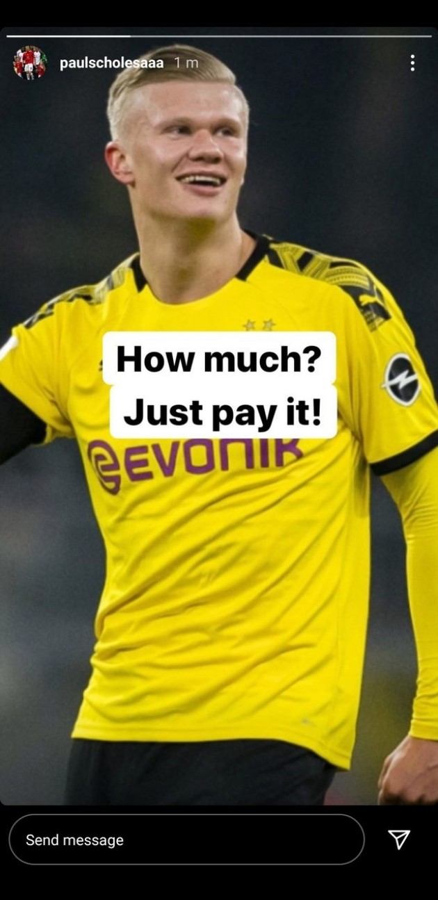 Paul Scholes sends Erling Haaland transfer message to to Man Utd's Ed Woodward - Bóng Đá