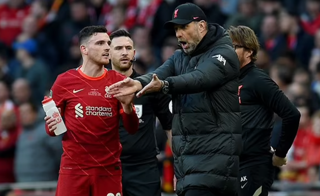 Jurgen Klopp says Andy Robertson is 'DESPERATE to deliver' for Liverpool - Bóng Đá
