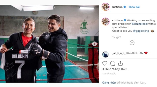 Ronaldo thực hiện dự án cùng Gennadiy Golovkin - Bóng Đá