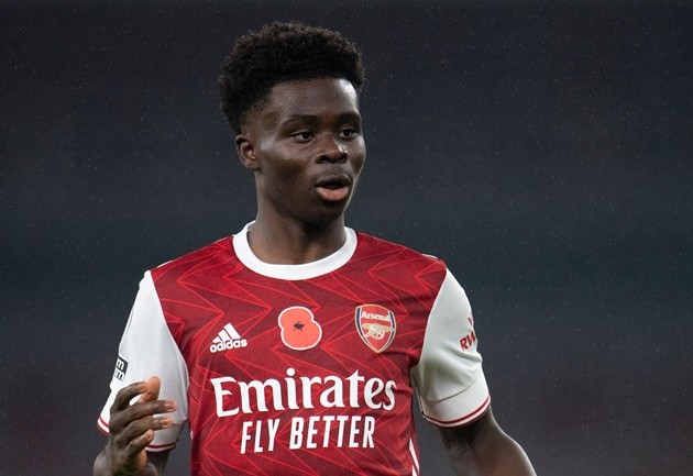 Arsenal youngster Bukayo Saka is not worried about burning out despite racking up the minutes for the Gunners and England. - Bóng Đá