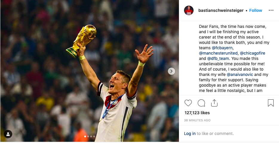 2014 FIFA World Cup winner Bastian Schweinsteiger has announced his retirement from football. - Bóng Đá