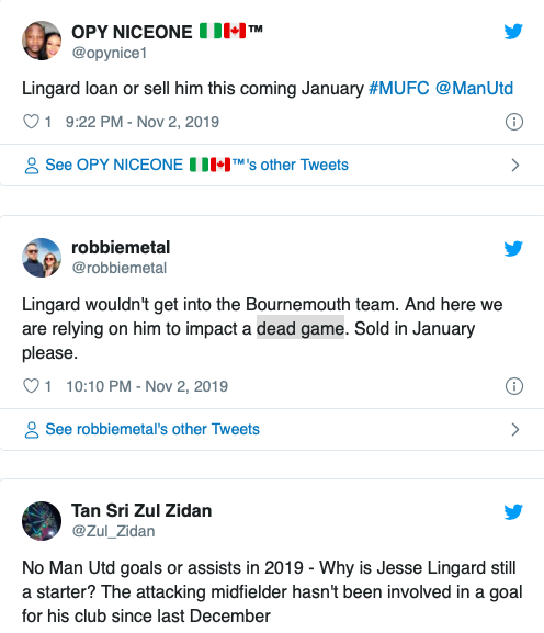 ‘Loan or sell him in Janaury’: Some Man Utdd fans want Lingard  gone after 1-0 defeat - Bóng Đá