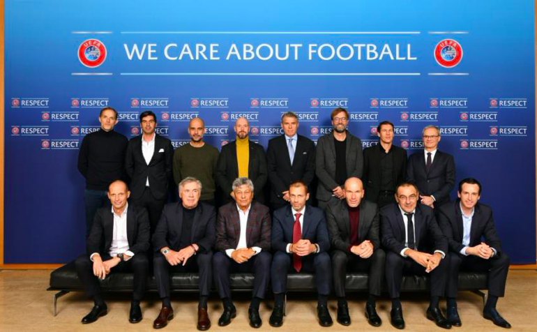 Jurgen Klopp and Pep Guardiola take scheduling fight to UEFA at coaches' summit in Switzerland just a day after dugouts at Anfield - Bóng Đá