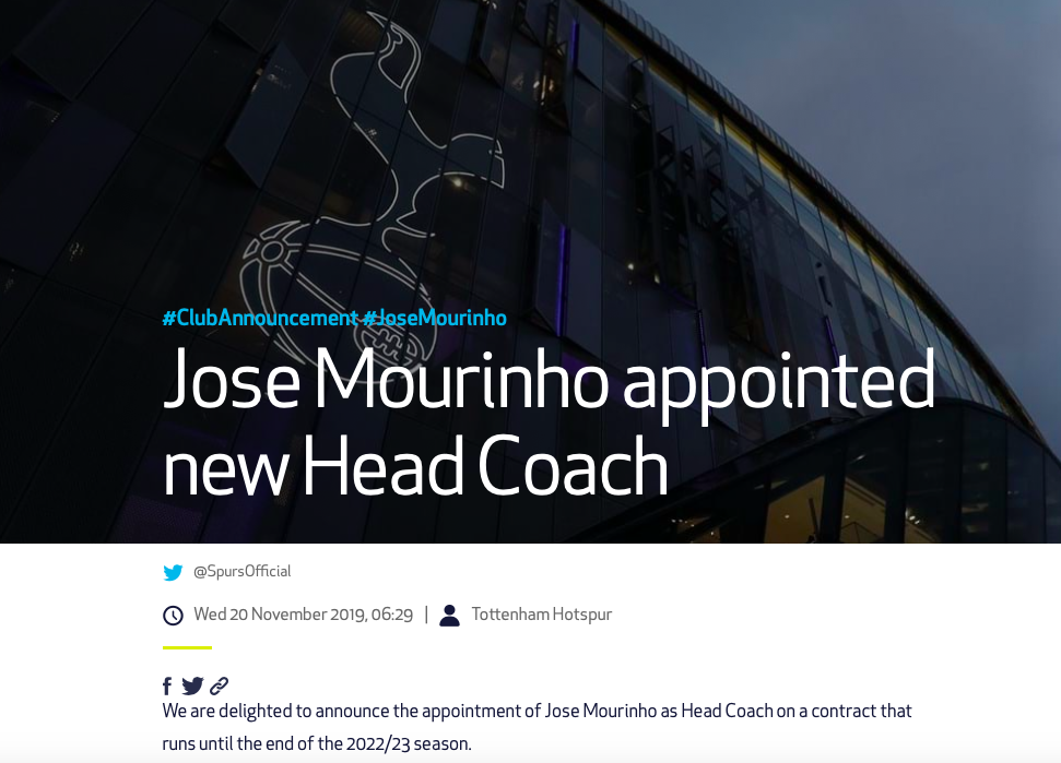 CHÍNH THỨC! Jose Mourinho tái xuất Premier League - Bóng Đá