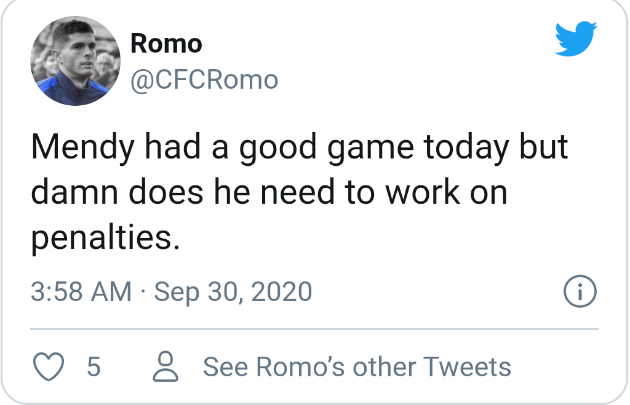 Chelsea fans react to Mendy's performance  - Bóng Đá