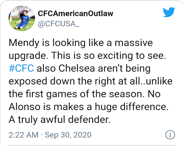 Chelsea fans react to Mendy's performance  - Bóng Đá