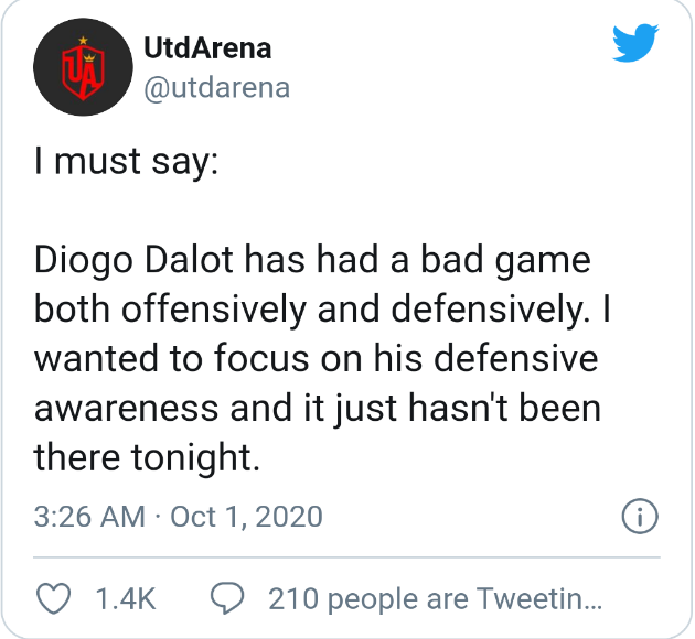 Man United fans react to Dalot's performance  - Bóng Đá