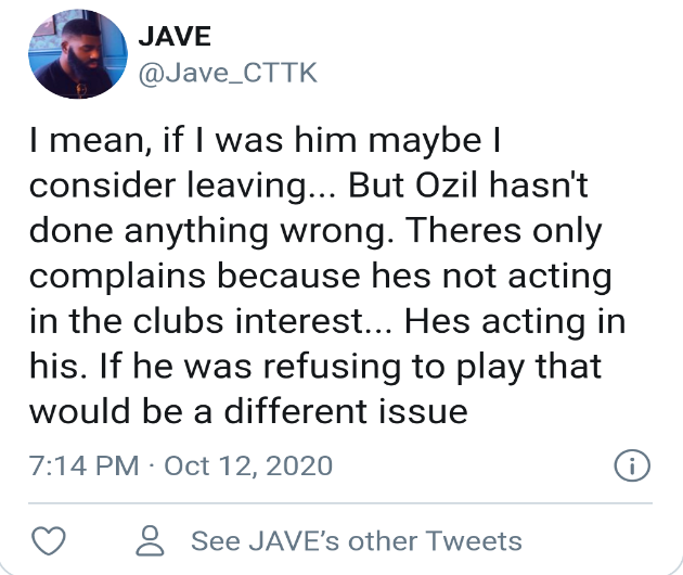 Arsenal fans react as Mesut Ozil turns down offer to leave Emirates Stadium - Bóng Đá