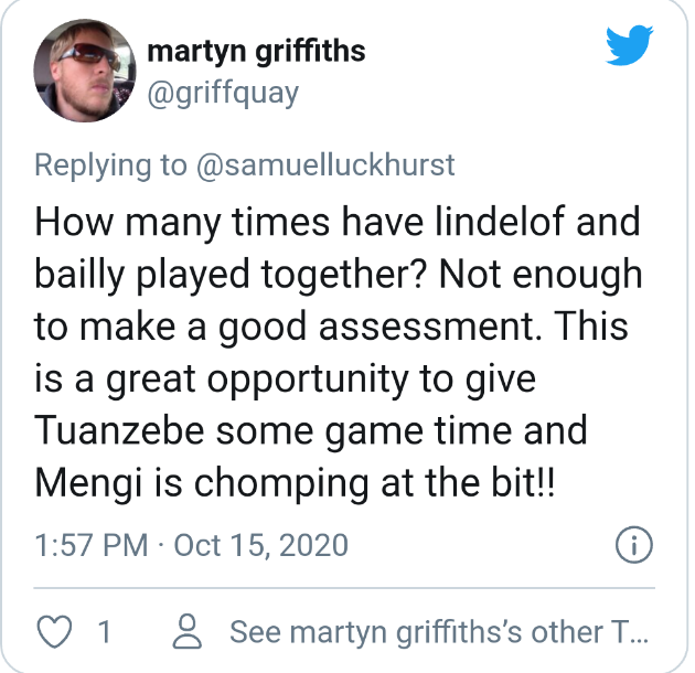 Manchester United: Fans urge Ole Gunnar Solskjær make surprise Teden Mengi decision amid Harry Maguire struggles - Bóng Đá