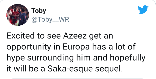 Arsenal fans react as Miguel Azeez makes Gunners’ B list squad - Bóng Đá