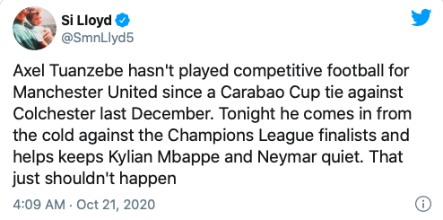 Fans hail Axel Tuanzebe for ‘pocketing’ Kylian Mbappe - Bóng Đá