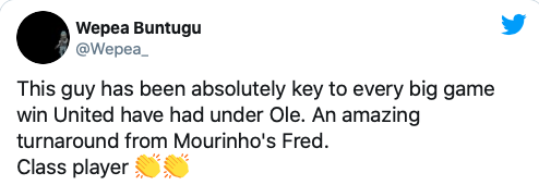 Manchester United’s Fred justified ‘underrated big-game player’ label from fans during win vs PSG - Bóng Đá