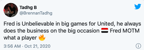 Manchester United’s Fred justified ‘underrated big-game player’ label from fans during win vs PSG - Bóng Đá