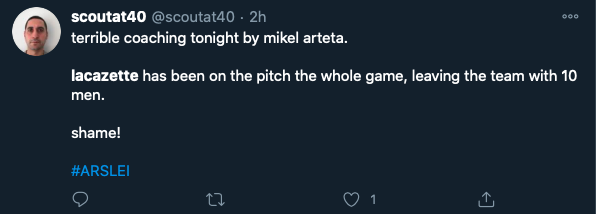 Arsenal 0-1 Leicester: Alexandre Lacazette slammed by fans after missing sitter in PL loss - Bóng Đá