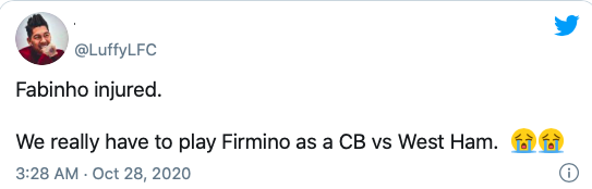 LIVERPOOL FANS SENT INTO MELTDOWN AS FABINHO INJURY ADDS TO DEFENSIVE WOES - Bóng Đá