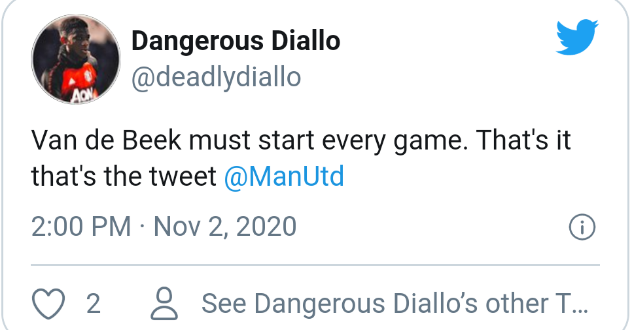 Fans call Ole to start De Beek  - Bóng Đá