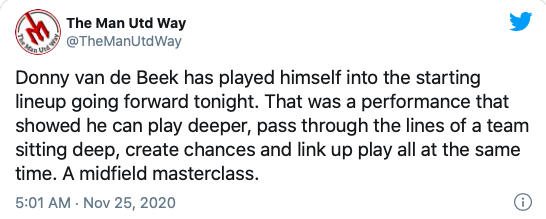 Manchester United fans in love with Donny van de Beek after stellar performance - Bóng Đá
